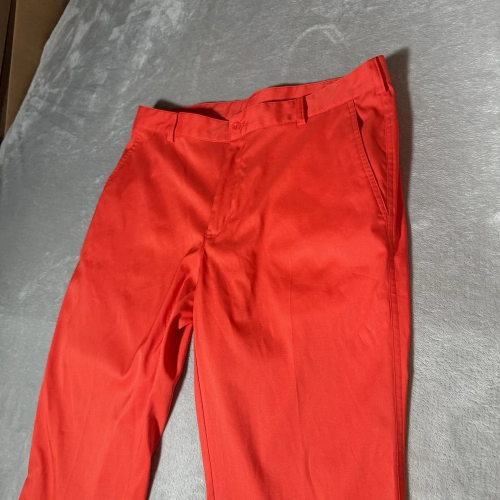 Nike Golf Dri-FIT Mens Red Flat Front Stretch Performance Pants 36x30